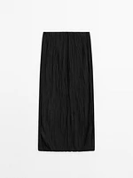 Pleated midi skirt