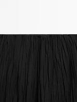 Pleated midi skirt