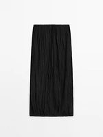 Pleated midi skirt