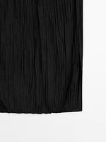 Pleated midi skirt