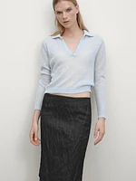 Textured double fabric skirt