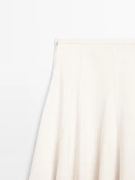 Flounce midi skirt with contrasting detail