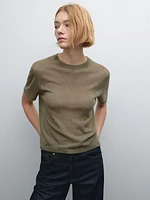 100% wool cutwork T-shirt