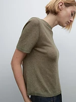 100% wool cutwork T-shirt