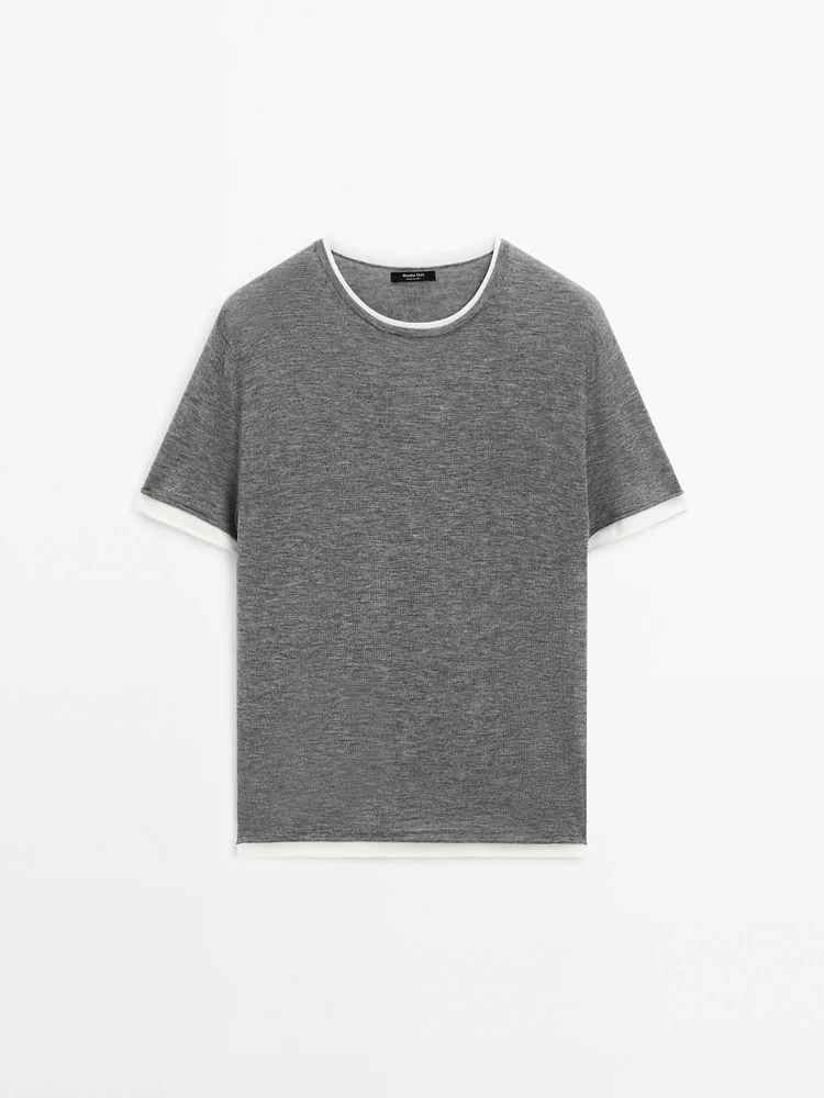 Knit double-effect T-shirt