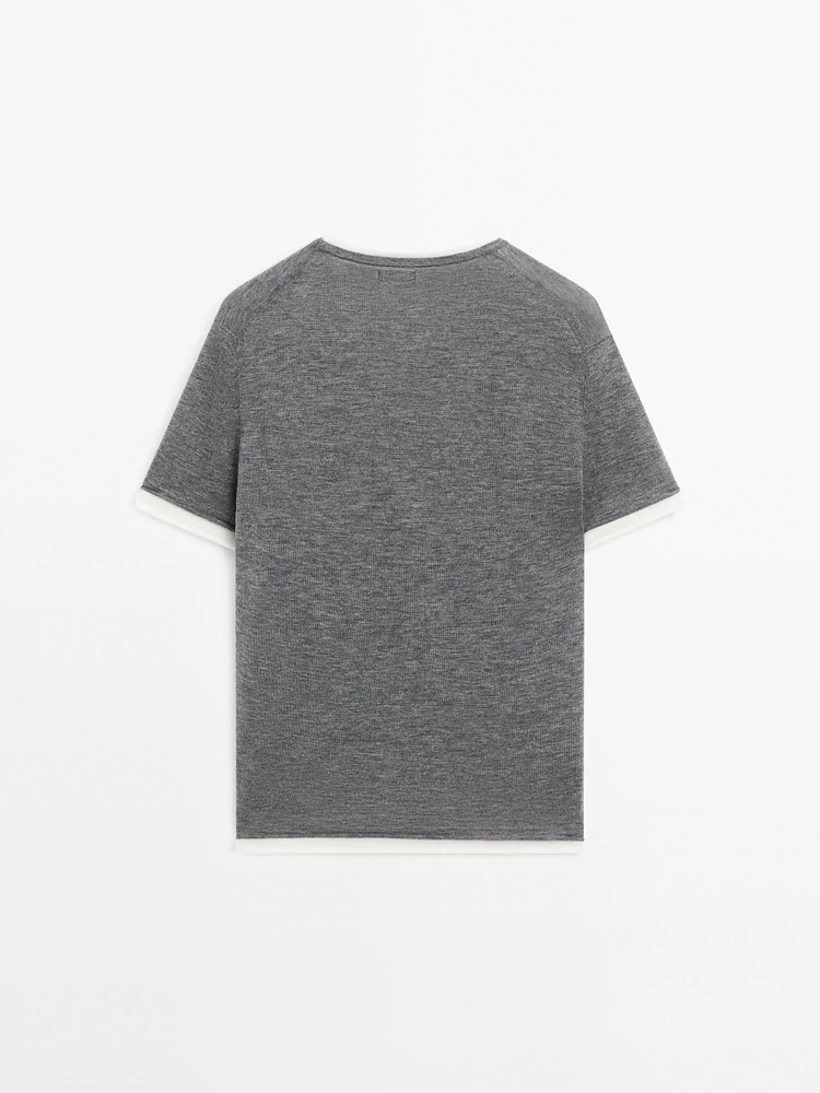 Knit double-effect T-shirt