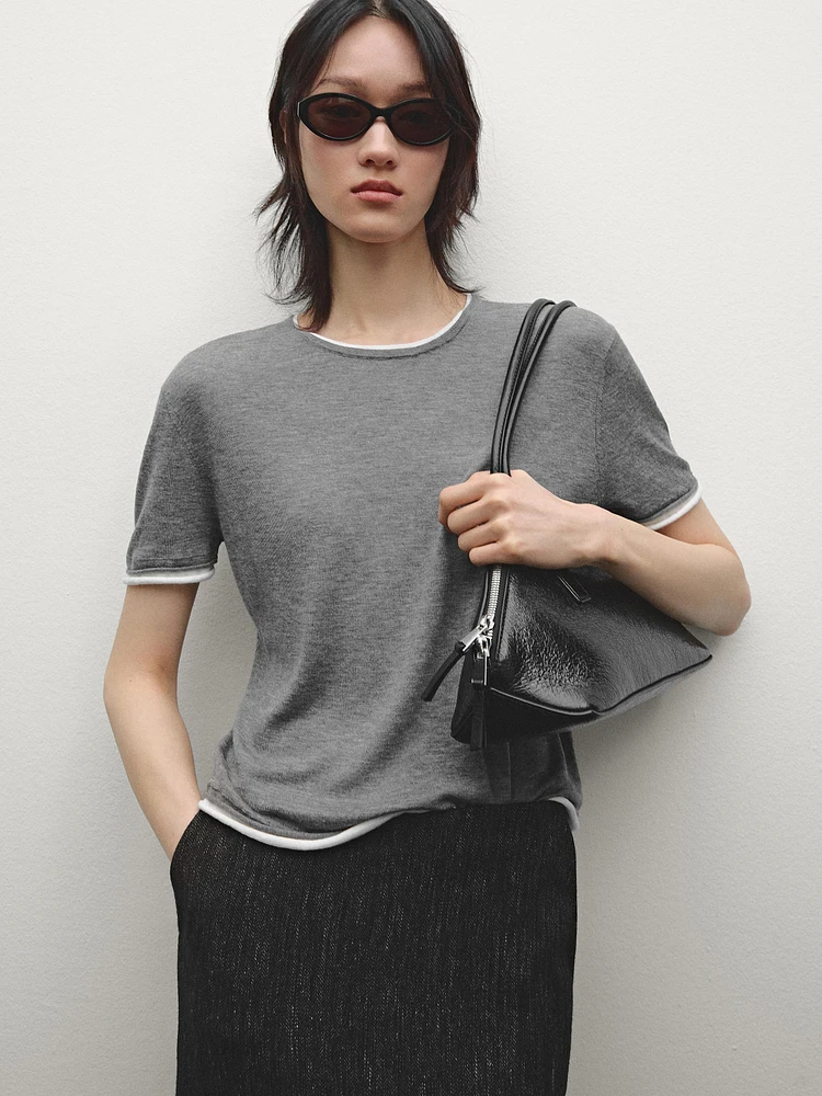 Knit double-effect T-shirt