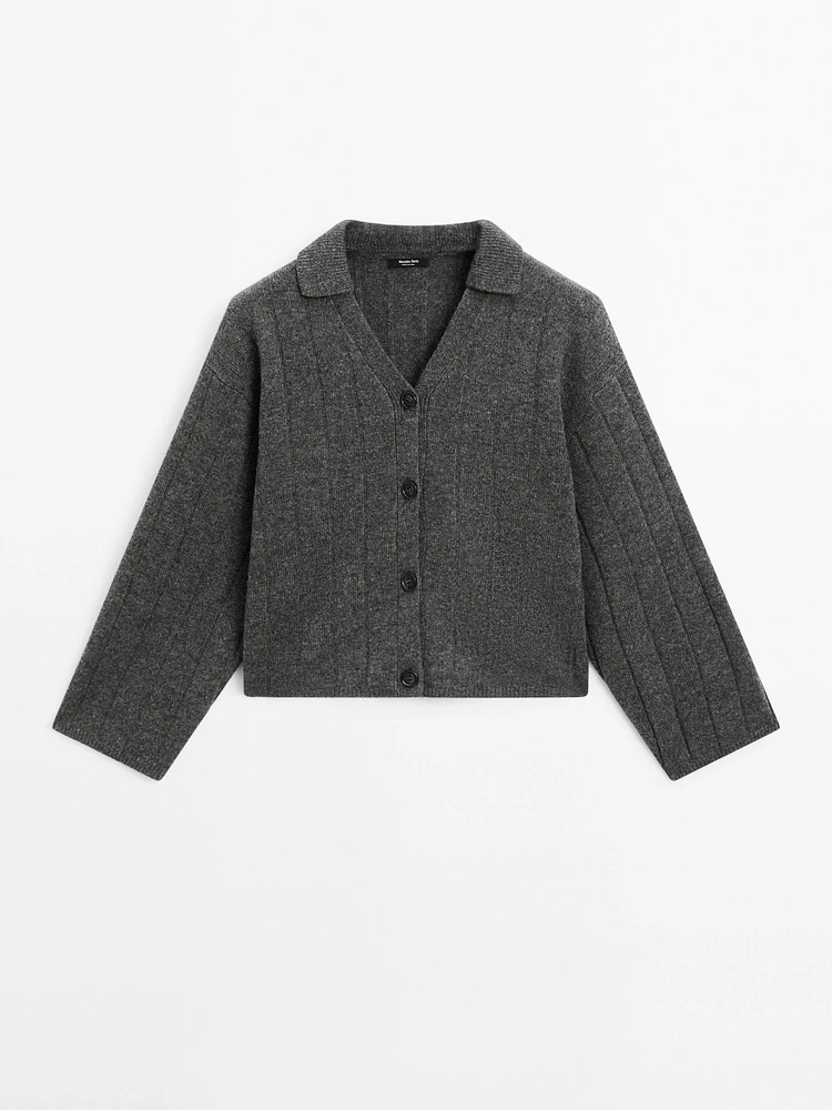 Cardigan à col polo