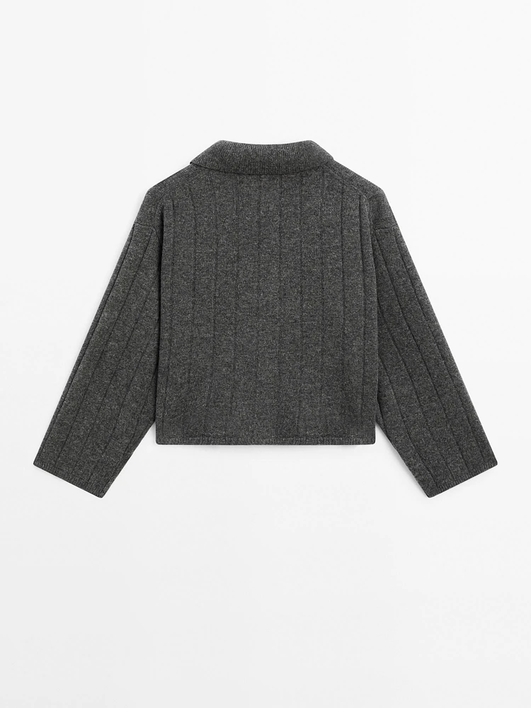 Cardigan à col polo