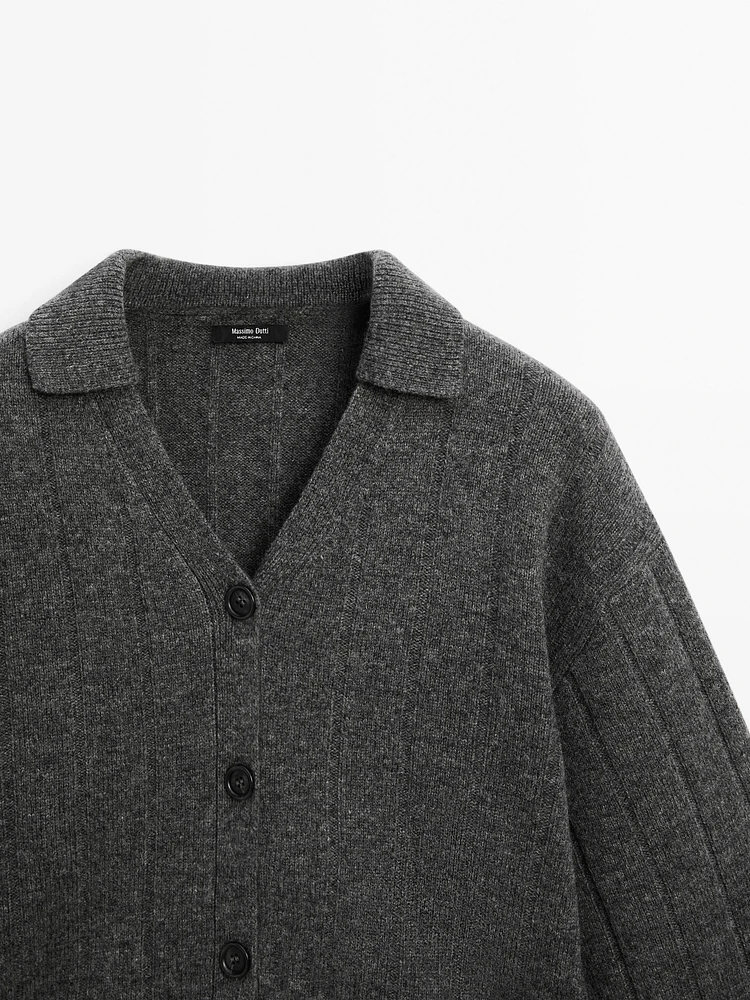 Cardigan à col polo