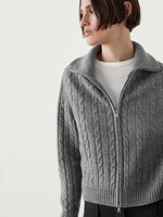 100% wool cable-knit cardigan