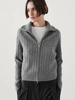 100% wool cable-knit cardigan