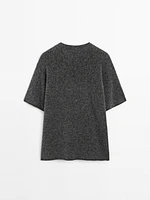 Oversize knit short sleeve sweater