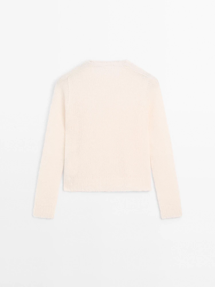 Knit alpaca blend sweater