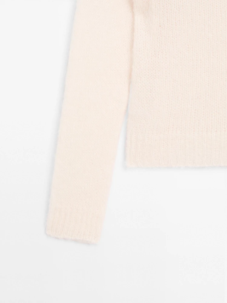 Knit alpaca blend sweater