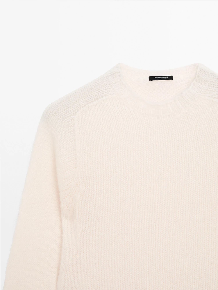 Knit alpaca blend sweater