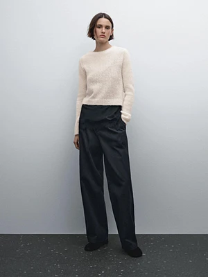 Knit alpaca blend sweater