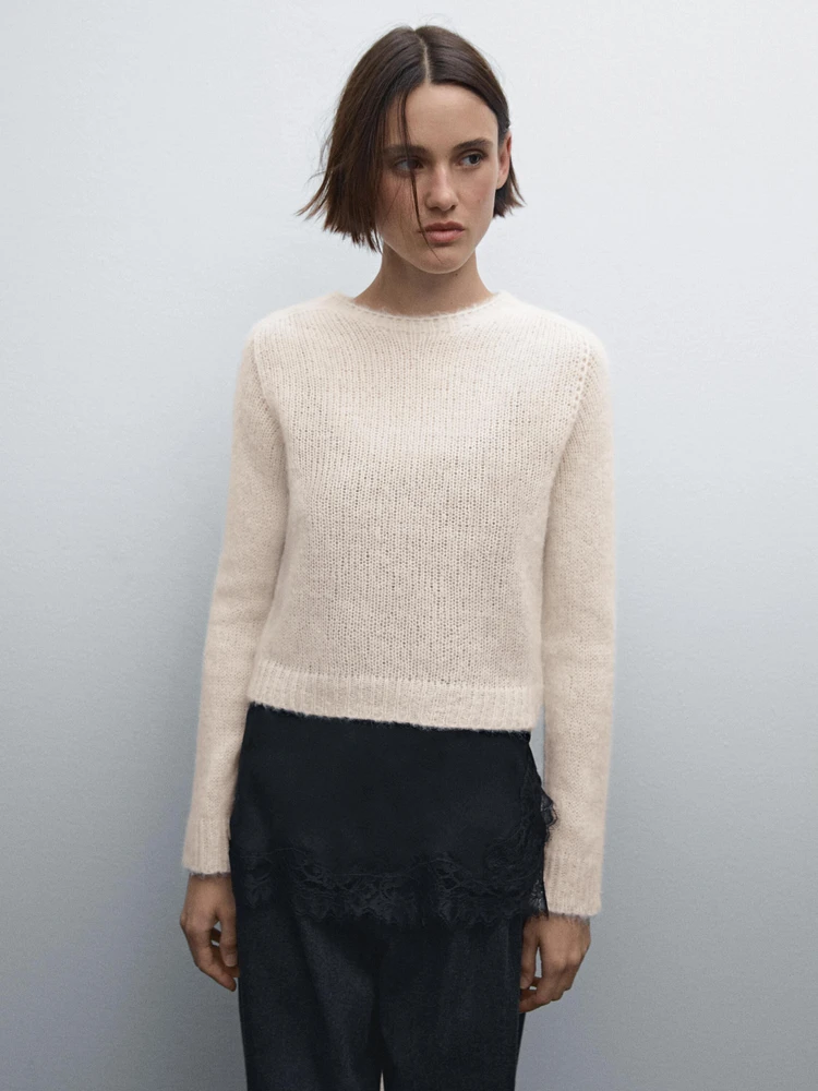 Knit alpaca blend sweater