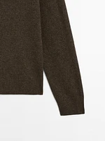 100% cashmere knit sweater