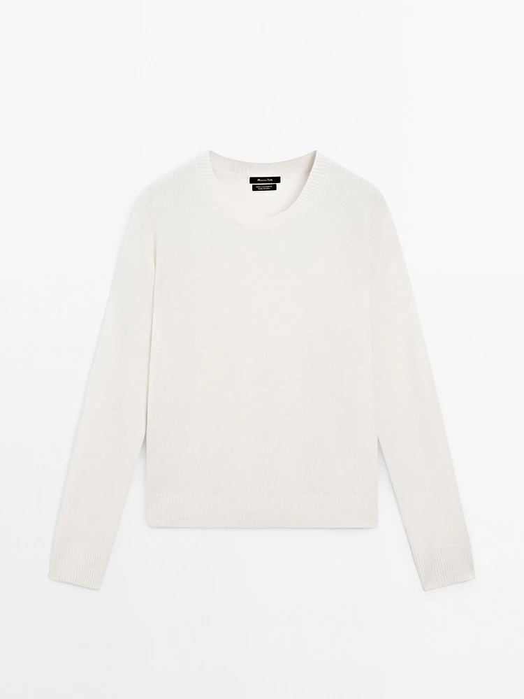 100% cashmere knit sweater