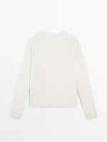 100% cashmere knit sweater