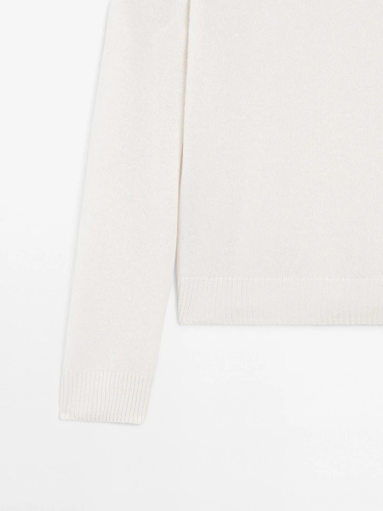 100% cashmere knit sweater