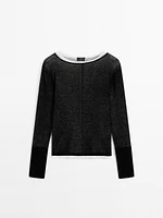 100% wool fine double sweater