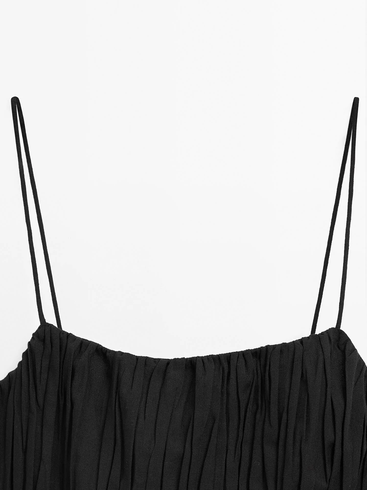 Top bandeau effet froissé