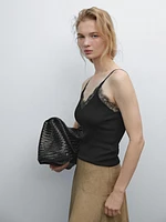 Top nuisette à dentelle