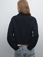 Double-breasted Milano knit cardigan