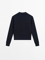 Milano knit sweater with polo collar and zip