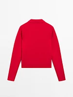 Pull en maille Milano à col polo et fermeture Éclair