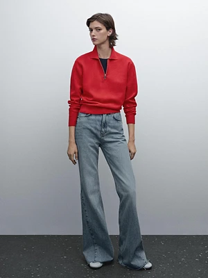 Pull en maille Milano à col polo et fermeture Éclair