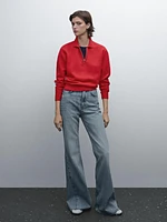 Pull en maille Milano à col polo et fermeture Éclair