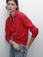Pull en maille Milano à col polo et fermeture Éclair