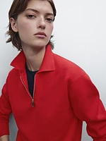 Pull en maille Milano à col polo et fermeture Éclair