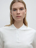 Short sleeve polo sweater