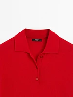 Short sleeve polo sweater