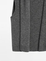 Wool blend vest with sweater