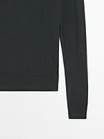 Cotton blend knit sweater