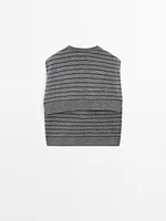 100% wool vest with sweater