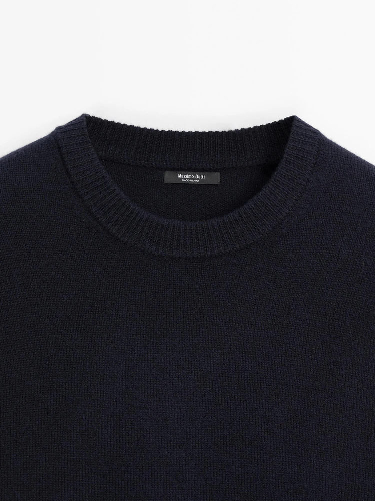 Pull en maille de laine mélangée