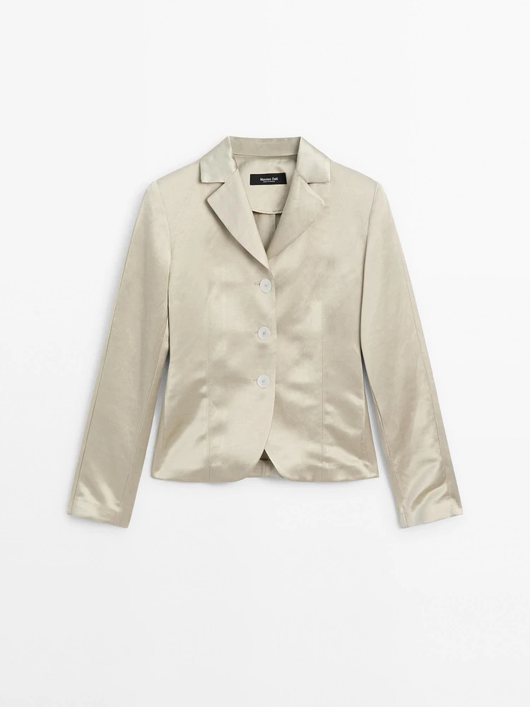 Blazer cintré satiné