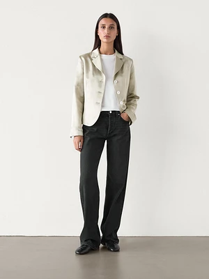 Blazer cintré satiné