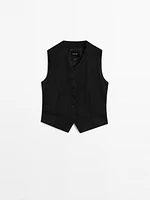 Cool wool suit waistcoat