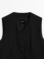 Cool wool suit waistcoat