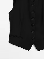 Cool wool suit waistcoat