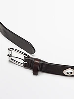 Ceinture cloutée en cuir