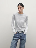 Double-layer cotton T-shirt