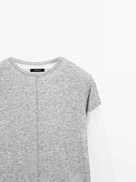 Double-layer cotton T-shirt